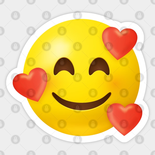 Emoji with hearts Sticker by Vilmos Varga